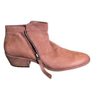 Sam Edelman Packer brown leather upper booties with side zips. Women’s size 11M